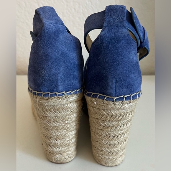 Adalyn Espadrille Wedge Sandals- Blue - Picture 3 of 5